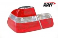 E46 Sedan Tail Light, 99-01, Red / Clear / Red, LED, with Trunk Lights